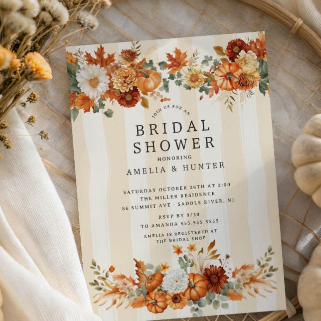 Invitación Ducha nupcial floral de otoño (Subido por el creador)