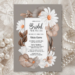 Invitación Ducha nupcial floral de otoño