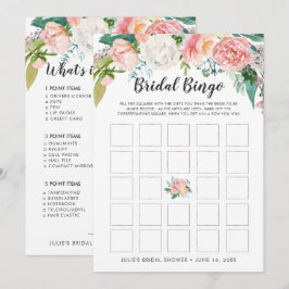 Invitación Ducha Nupcial Floral de Verano con Doble Cara sonr
