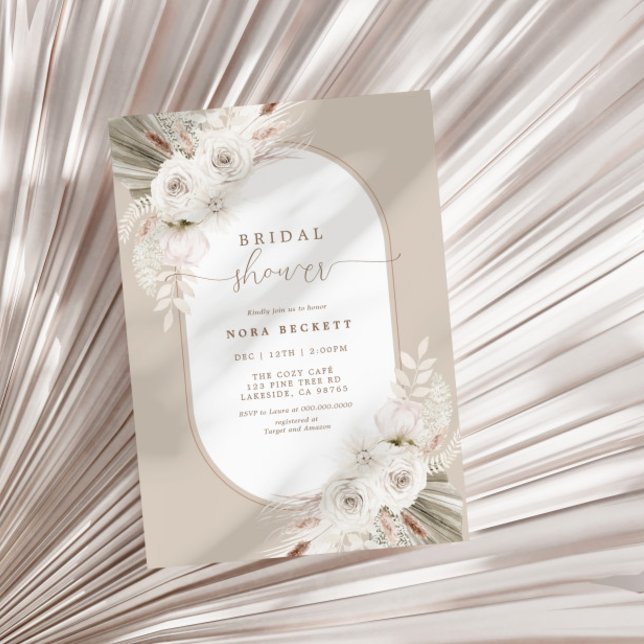 Invitación Ducha nupcial floral descascarillada (Subido por el creador)