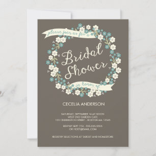 Invitación Ducha nupcial floral Fiesta Jardín