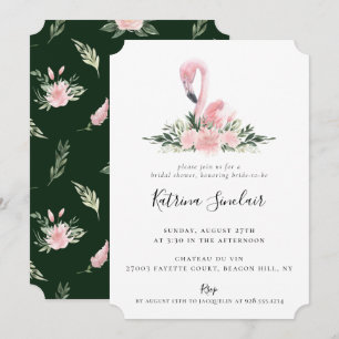 Invitación Ducha nupcial floral floral floral tropical flamen