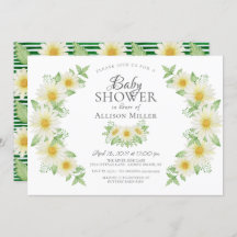 Ducha nupcial floral fresca de margarita