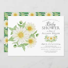 Invitación Ducha nupcial floral fresca de margarita