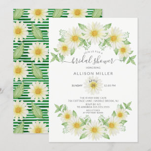 Invitación Ducha nupcial floral fresca de margarita