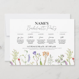 Invitación Ducha nupcial Floral Itineraria