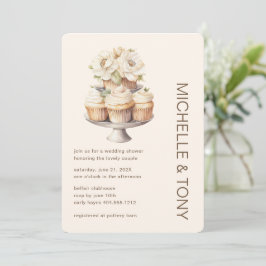 Invitación Ducha nupcial floral moderna ducha de matrimonio