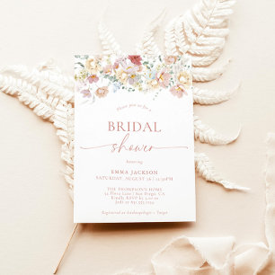 Invitación Ducha nupcial floral moderna   Ducha nupcial Boho