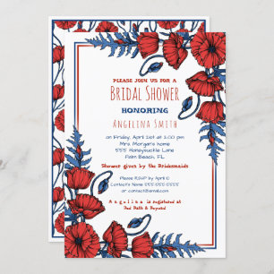 Invitación Ducha nupcial floral personalizada