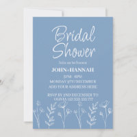 Ducha nupcial floral personalizada Boho Periwinkle