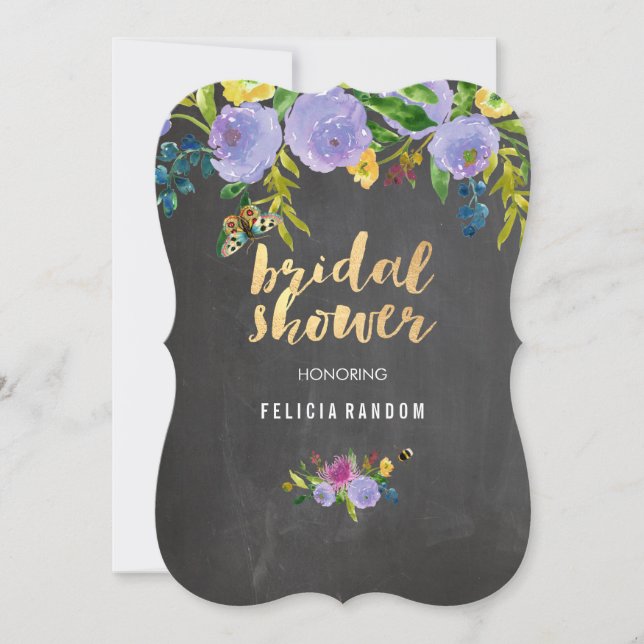 Invitación Ducha nupcial floral PixDezines/Cartucho (Anverso)