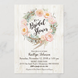 Invitación Ducha nupcial floral ruidosa