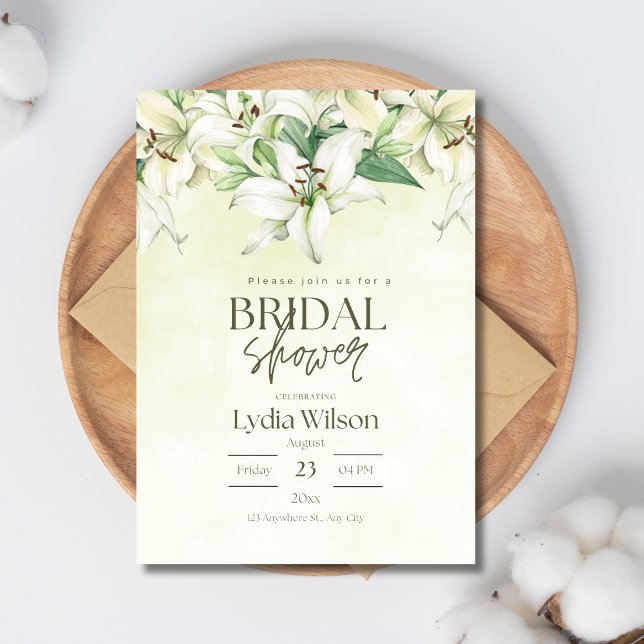 Invitación Ducha nupcial Floral Vegetación Bridal Shower (Subido por el creador)