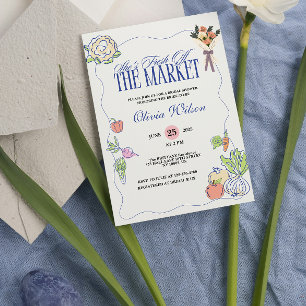 Invitación Ducha Nupcial Fresh Off the Market Caprichosamente