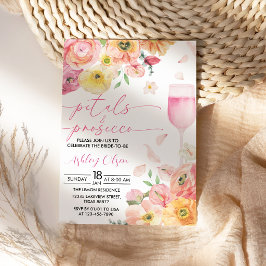 Invitación Ducha Nupcial Garden Floral Petals Prosecco