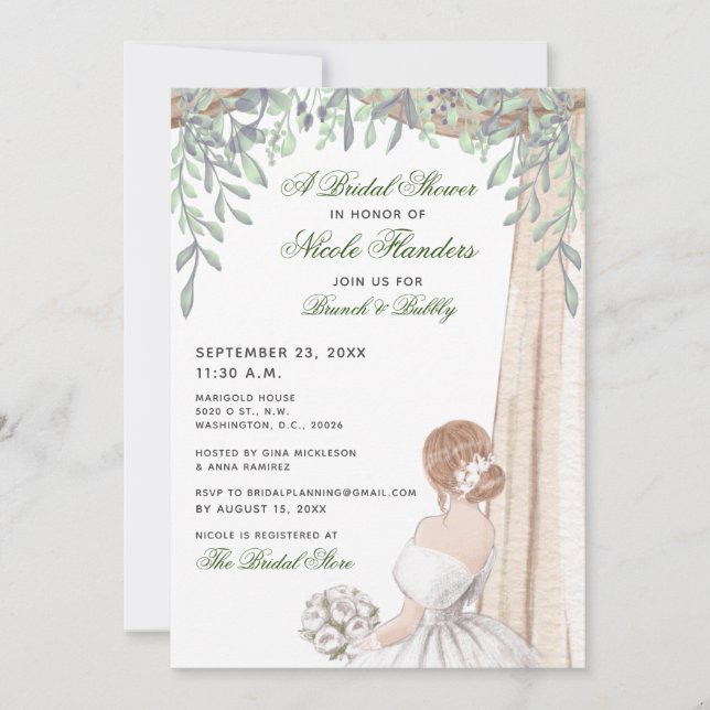 Invitación Ducha nupcial - Graceemente escenificada invitació