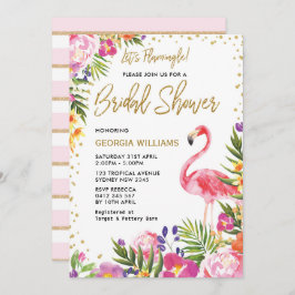 Invitación Ducha nupcial invita a flamencos rosados