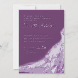 Invitación Ducha nupcial invitan a traje de novia con berenje