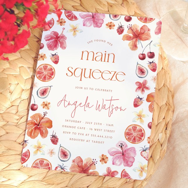 Invitación Ducha Nupcial Main Squeeze Citrus (Subido por el creador)