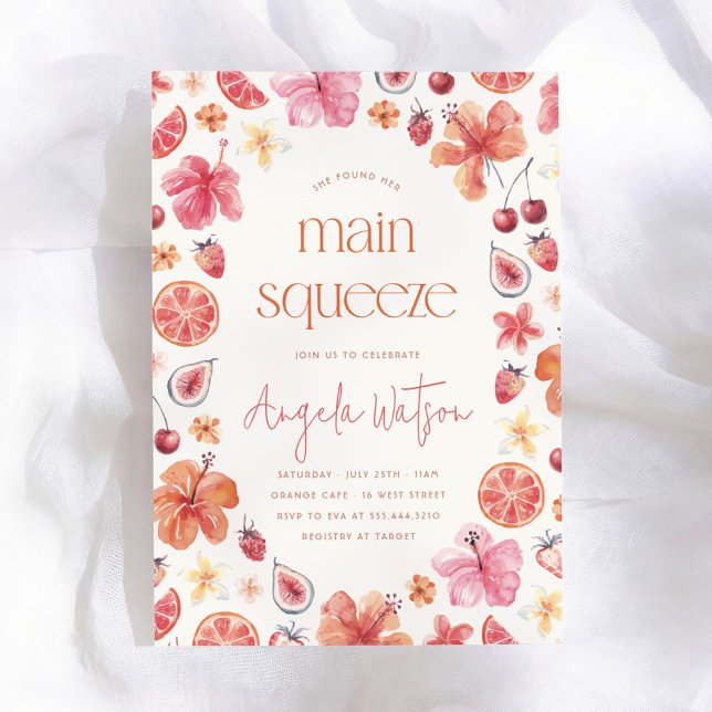 Invitación Ducha Nupcial Main Squeeze Citrus (Subido por el creador)