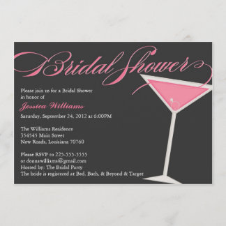 Invitación Ducha nupcial Martini