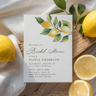 Invitación Ducha nupcial mediterránea con limón