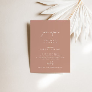 Invitación Ducha nupcial Minimalista rosa moderna de Boho Rub