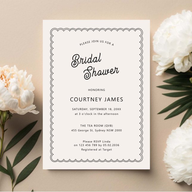 Invitación Ducha nupcial minimalista y sencilla (Subido por el creador)