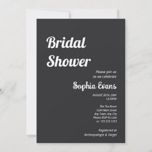 Invitación Ducha nupcial minimalista y simple
