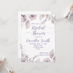 Invitación Ducha nupcial misteriosa en el jardín floral de la