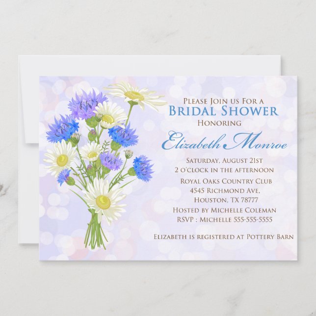 Invitación Ducha nupcial moderna clásica Ivitation (Anverso)