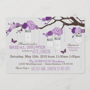 Invitación Ducha nupcial moderna de la rama de la flor de la