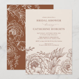 Invitación Ducha nupcial moderna de vintage