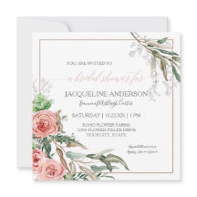 Ducha nupcial Moderna Floral Eucalyptus acuarela