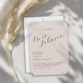 Invitación Ducha nupcial moderna mínima | La futura Sra.