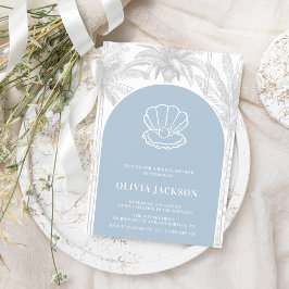 Invitación Ducha nupcial moderna náutica costera