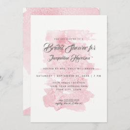 Invitación Ducha nupcial Moderna Sencilla Agua Lavado rosa