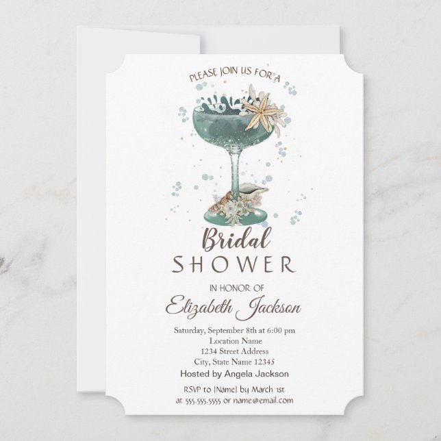 Invitación Ducha nupcial Nautical Bridal (Anverso)