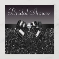 Ducha nupcial negra de las lentejuelas, del arco y