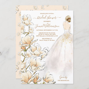 Invitación Ducha nupcial Novia Magnolia Bridal