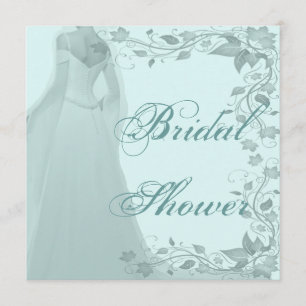 Invitación Ducha nupcial Pastel Azul