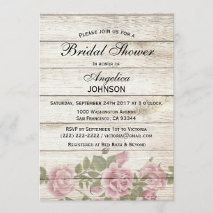 Invitación Ducha nupcial personalizada del vintage elegante