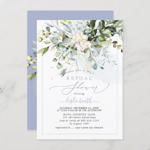 Invitación Ducha nupcial PixDezines Blue Gum Eucalyptus