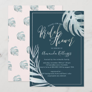 Invitación Ducha nupcial PixDezines Palms+Platinum