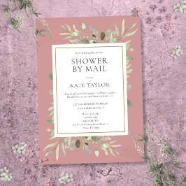 Invitación Ducha nupcial Por Correo De Larga Distancia Verde 