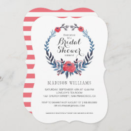 Invitación Ducha nupcial roja de los rosas el | de la