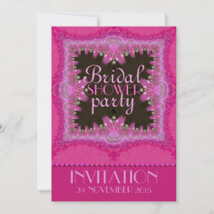 Invitación Ducha nupcial rosa