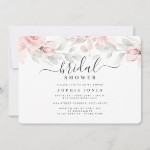 Invitación Ducha Nupcial Rosa Rosado
