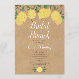 Invitación Ducha nupcial ruda de brunch limón