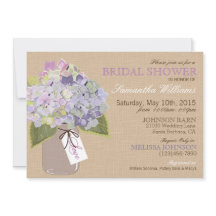 Ducha nupcial rusa de Mason Jar Hydrangea